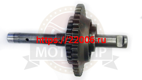 Вал Урал кикстартера в сборе с шестерней (реставрация) фото 4