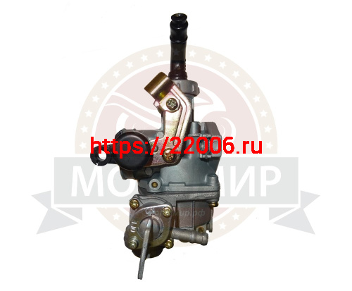 Карбюратор PZ20 Альфа 110 см3 (с бензокраном) флажок под трос со стороны крана (справа) d20мм D32мм фото 4 Карбюратор PZ20 Альфа 110 см3 (с бензокраном) флажок под трос со стороны крана (справа) d20мм D32мм фото 4