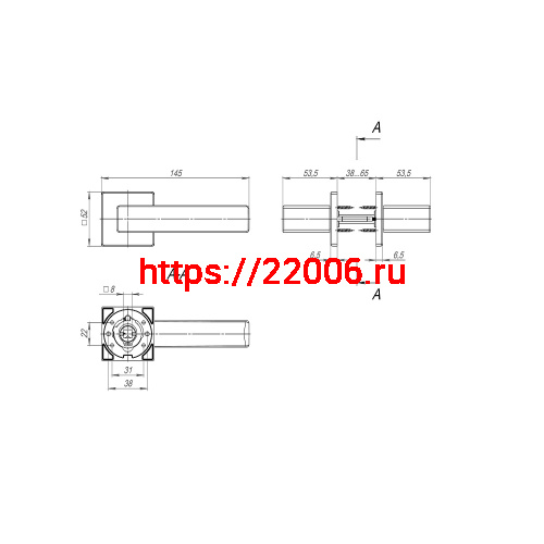 Ручка Fuaro (Фуаро) раздельная K.SL52.REDLINE (RED LINE SL) GR-23 графит фото 2