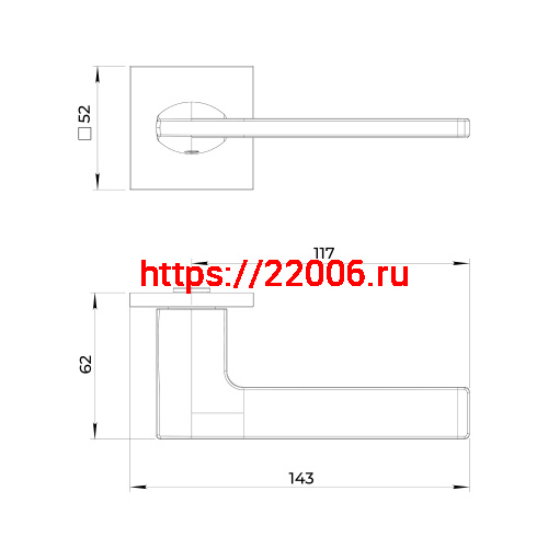Ручка Ajax (Аякс) раздельная K.JS51.PROMO BL-24 черный фото 3