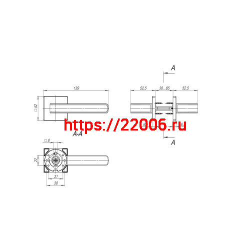 Ручка Fuaro (Фуаро) раздельная K.SL52.NEO (NEO SL) CP/WH-8 хром/белый фото 2