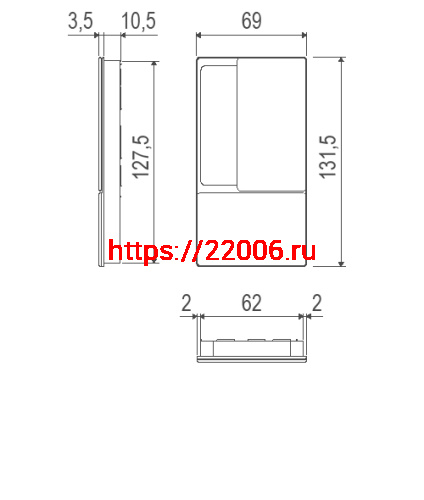 B30002.00.93 AGB (АГБ) Ручка WAVE под WC (черный), для распашных дверей фото 2