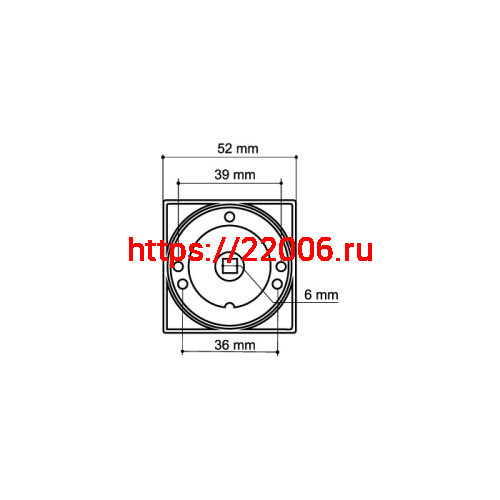 Ручка Armadillo (Армадилло) поворотная BK6.K.SQ52 (BK6/SQ) CP-8 хром фото 3