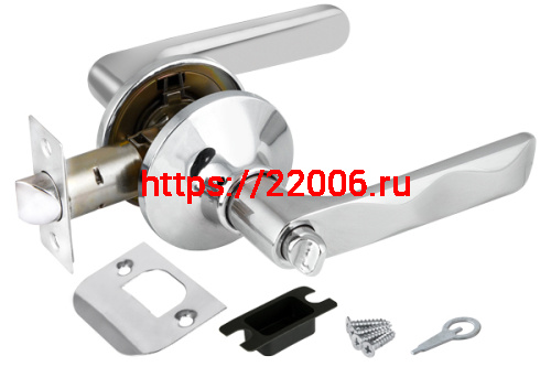 Ручка Fuaro (Фуаро) защелка DK624/BL CP-BK (624/BL CP-B) (фик.) хром