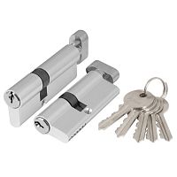 Цилиндровый Ajax (Аякс) механизм (AX102/70) AX1002Knob70 (35+10+25) CP хром с вертушкой