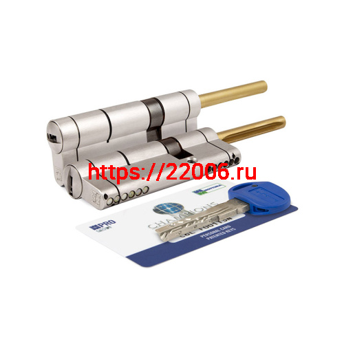 Цилиндровый механизм Mottura (Моттура) под вертушку (дл. шток) CP4P513101C5 (82 мм/46+10+26), МАТ.НИКЕЛЬ