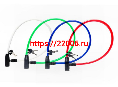Велозамок трос d 650мм, с ключом 3281200 Велозамок трос d 650мм, с ключом 3281200