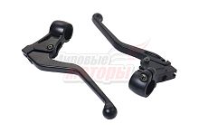Ручки Минск тормоза/сцепления с кронштейнами черные (пара)