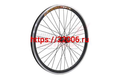Обод 24" 2-х слойный (алюм.) передний в сборе с втулкой, черный Обод 24" 2-х слойный (алюм.) передний в сборе с втулкой, черный