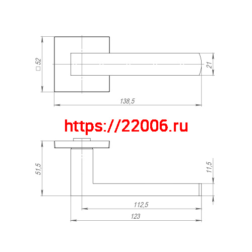 Ручка Ajax (Аякс) раздельная K.JS51.OPTIMAL SSG-39 сатинированное золото фото 2