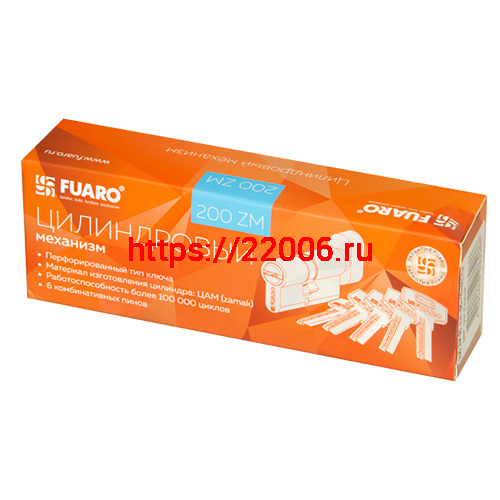 Цилиндровый Fuaro (Фуаро) механизм (200 ZM/110)2000ZMKnob110(50+10+50) CP хром 5Key с вертушкой фото 2