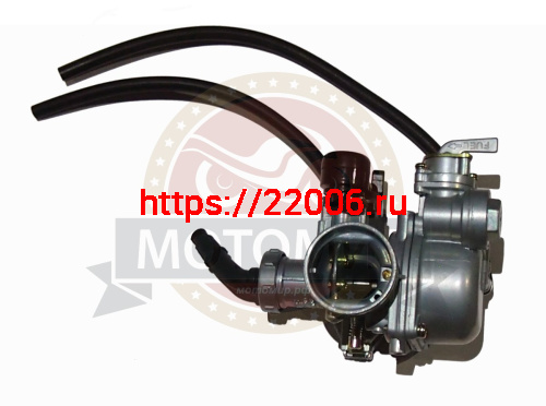 Карбюратор PZ25 с бензокраном, ручной подсос справа (НАБОР)