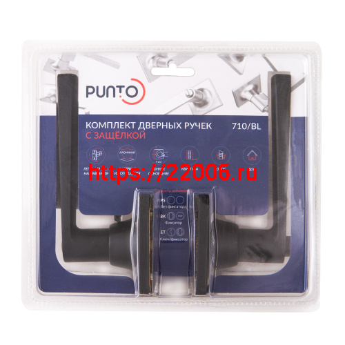 Ручка Punto (Пунто) защелка DK710/BL BL-BK (фик.) черный фото 2