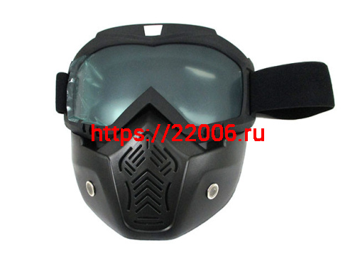 Очки MZ-1 оправа черная, линза прозрачная двойная с защитой лица