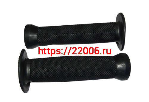 Грипсы для велосипеда 130мм, резина, с упором (d-22,2), черные фото 3
