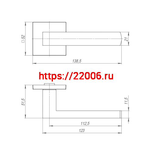 Ручка Ajax (Аякс) раздельная K.JS51.OPTIMAL BL-24 черный фото 2