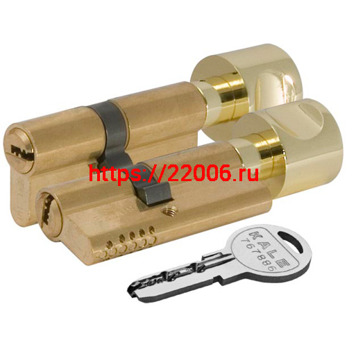 Цилиндровый механизм Kale kilit (Кале килит) с вертушкой 164 OBS SCE/120 (55+10+55) mm латунь 5 кл. фото 3