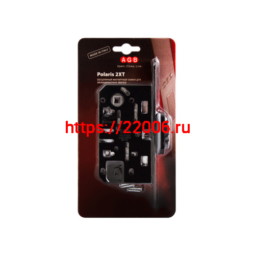 Корпус AGB (АГБ) замка магнит. под цил. MEDIANA POLARIS B06103.50.93.567 с отв. планк B02402.05 (черный) фото 3