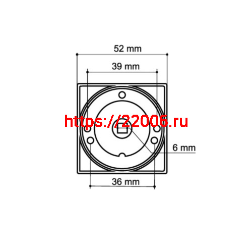 Ручка Armadillo (Армадилло) поворотная WC-BOLT BK6/SQ-21ABL-18 Темная медь фото 2