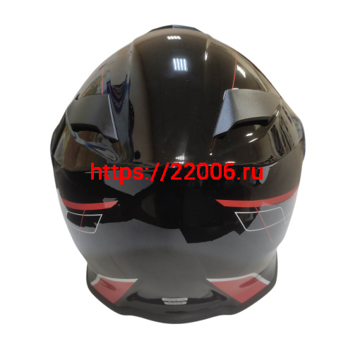Шлем модуляр COBRA EC H271, черный/красный, черный/лайм, черный/оранжевый FOSH, размер L фото 4