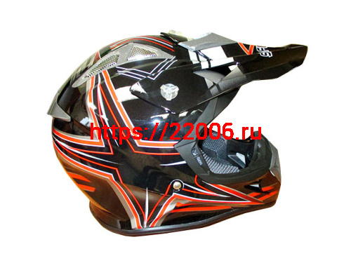 Мотошлем SAFEBET HF-116 (cross) black Q158-R (L)