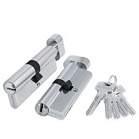 Цилиндровый Fuaro (Фуаро) механизм (200 ZM/100) 2000ZMKnob100(50+10+40) CP хром 5Key с вертушкой
