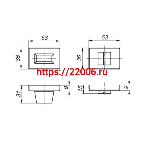 Ручка Armadillo (Армадилло) поворотная BK6.K.UCS36 (BK6 UCS) СР-8 хром фото 3