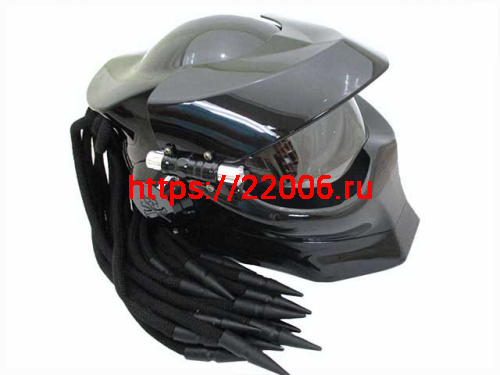 Мотошлем хищник черный (XL)