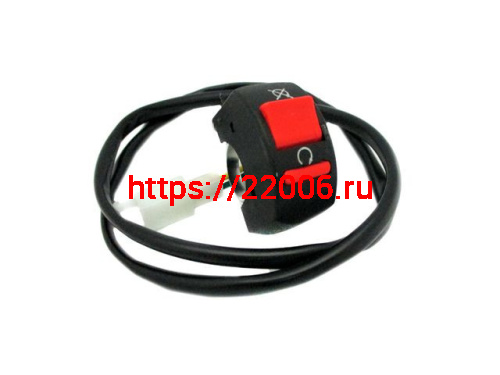 Переключатель руля Питбайк кнопка стоп двигатель (правый) Переключатель руля Питбайк кнопка стоп двигатель (правый)