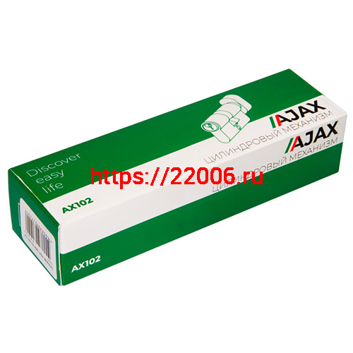Цилиндровый Ajax (Аякс) механизм (AX102/70) AX1002Knob70 (30+10+30) PB латунь с вертушкой фото 2