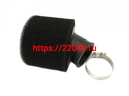 Фильтр воздушный нулевого сопротивления d-42мм 45" PITBIKE (поролон черный)