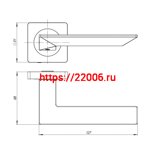 Ручка Ajax (Аякс) раздельная K.JK51.ULTRA (ULTRA JK) SN/CP-3 матовый никель/хром фото 2