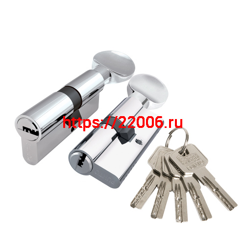 Цилиндровый Punto (Пунто) механизм Z3002Knob80(30+10+40) с вертушкой CP хром