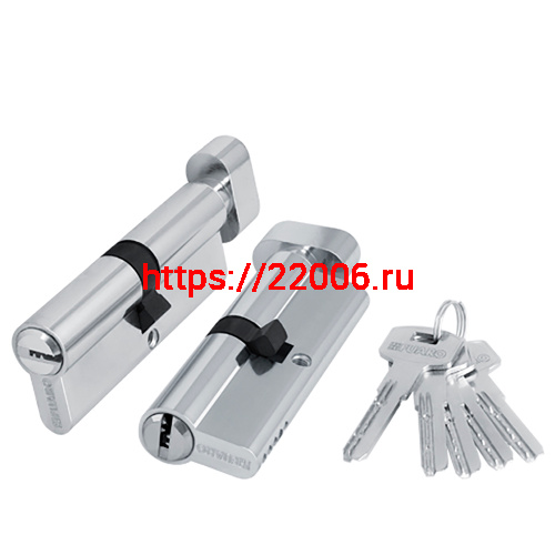 Цилиндровый Fuaro (Фуаро) механизм (200 ZM/90) 2000ZMKnob90(35+10+45) CP хром 5Key с вертушкой