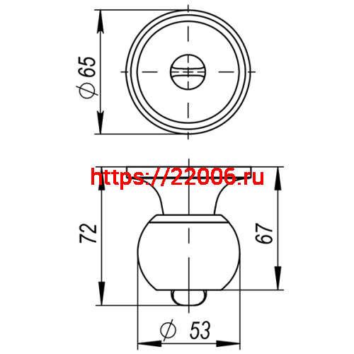Ручка Ajax (Аякс) защелка DK682 CP-PS (6082 CP-P) (без фик.) хром фото 4
