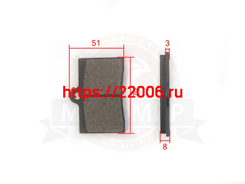 Колодки тормозные дисковые перед. FALCON SPEEDFIRE 250см3 (RF20918), Cobra Crossfire С.О.