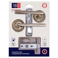 Комплект ручек Punto (Пунто) с защелкой без запирания LM/A SET45R.TL54.POLO/HD ABG-6 бронза
