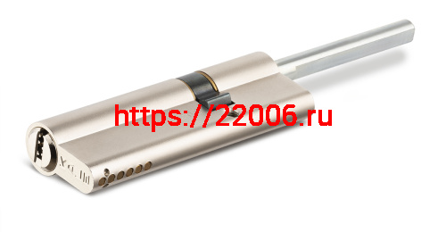 Цилиндровый механизм Kale kilit (Кале килит) под вертушку (дл.шток) 164 SX/71 (35+10+26) mm никель 5 кл. фото 2