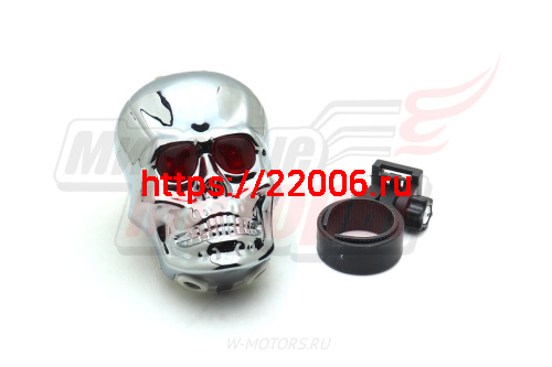 Фонарь габаритный Вело "Череп" (2 лазера,3 режима работы) "KMS" фото 2